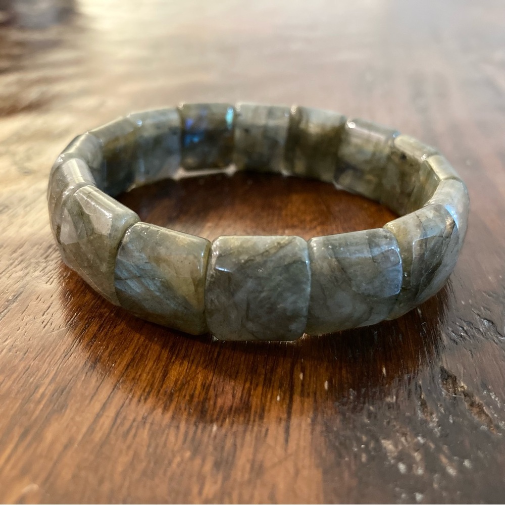 Labradorite Faceted 15mm Beaded Bracelet